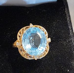 Aqua marine ring size 5.25